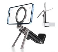 AugustknowU Support de téléphone magnétique de bureau avec 40 aimants N52 et joint rotatif pour un positionnement sans couture à 360 degrés de tous les appareils mobiles et tablettes