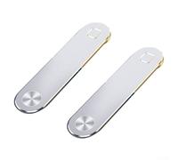 AugustknowU Support de téléphone magnétique latéral pour bureau pour moniteur et ordinateur portable avec support flexible et poignée magnétique sécurisée pour un usage quotidien (argenté)