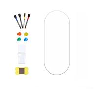 AugustknowU Tableau noir magnétique autocollant mural, matériau PET, pour activités éducatives des enfants, surfaces de dessin interactives (blanc)
