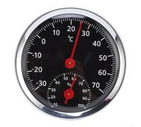 AugustknowU Thermomètre hygromètre mécanique pour voiture, avec lectures précises de la température et de l'humidité, pour une utilisation en intérieur ou en extérieur, à suspendre au mur