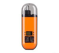 AugustknowU Tondeuse électrique pour poils de nez pour une prise en main confortable et une coupe précise avec alimentation rechargeable (affichage orange)