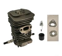 AugustknowU Unité d'alimentation pour tronçonneuse de marque X 136 137 141 142 avec cylindre et piston de 38 mm et 40 mm Configuration conduit d'admission et bouchon d'allumage (A)