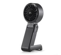 AugustknowU Ventilateur portable pliable équipé d'un affichage numérique indiquant la vitesse et l'état de la batterie, 100 paramètres de flux d'air réglables et support flexible (gris)