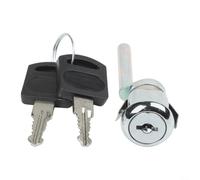 AugustknowU Verrou d'armoire en alliage de zinc avec tige de verrouillage de porte et triple verrouillage de sécurité, design à disque rond permettant de retirer les clés à 180 °, comprend deux clés