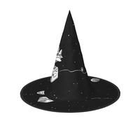 AUGUSTRUSH Chapeau de sorcière réglable pour homme et femme, chapeau d'Halloween astronaute, accessoire de fête d'Halloween, chapeau de magicien pointu pour cosplay, carnaval, bal masqué, 1 pièce