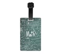 AUGUSTRUSH Étiquettes à bagages en PVC durable pour valises, sacs à dos, sacs de golf, mots de cours de mathématiques, étiquette d'identification de sac pour essentiels de voyage à l'aéroport, avec