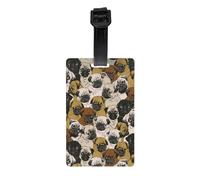 AUGUSTRUSH Étiquettes d'identification de bagage en PVC durable pour valises, sacs à dos, sacs de golf, étiquette d'identification de sac pour essentiels de voyage à l'aéroport, avec sangle amovible