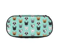 AUGUSTRUSH Jolie trousse à crayons pour filles et femmes, avec fermeture éclair, en tissu Oxford, grande capacité, avec emplacements pour stylos, 22 x 11 x 4,5 cm, idéale pour l'école, Français,