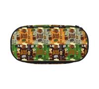 AUGUSTRUSH Jolie trousse à crayons pour filles et femmes, trousse à crayons avec fermeture éclair, en tissu Oxford, grande capacité, avec emplacements pour stylos, 22 x 11 x 4,5 cm, idéale pour