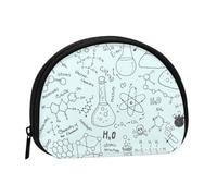 AUGUSTRUSH Petit porte-monnaie à fermeture éclair - Imprimé chimie Mini portefeuille en toile Portable et tendance pour femmes et filles Idéal pour ranger pièces de monnaie, porte-clés, cartes de