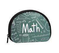 AUGUSTRUSH Petit porte-monnaie à fermeture éclair - Leçon de mathématiques Mini portefeuille en toile Portable et tendance pour femmes et filles Idéal pour ranger pièces de monnaie, porte-clés, cartes