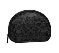 AUGUSTRUSH Petit porte-monnaie à fermeture éclair - Papier peint gothique crâne Mini portefeuille portable et tendance pour femmes et filles Idéal pour ranger pièces de monnaie, porte-clés, cartes de