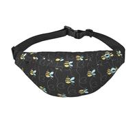 AUGUSTRUSH Sac banane tendance pour homme et femme avec plusieurs poches et sangle réglable, léger et imperméable, grand sac banane pour le sport, la marche, la course à pied, Bourdon, Taille unique