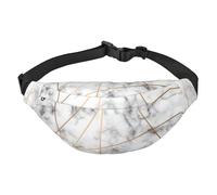 AUGUSTRUSH Sac banane tendance pour homme et femme, sac banane texturé marbré avec plusieurs poches et sangle réglable, léger et imperméable, grand sac banane pour le sport, la marche, la course à