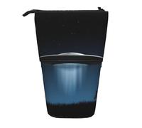 AUGUSTRUSH Trousse à crayons avec soucoupe volante la nuit pour filles et garçons, jolie trousse à crayons télescopique pour adolescents et adultes, grande trousse de rangement pour l'école, le