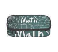 AUGUSTRUSH Trousse à crayons de grande capacité pour adolescents, filles, garçons, leçon de mathématiques, grande boîte à stylos, 3 compartiments en toile pour l'école, les étudiants, accessoires de