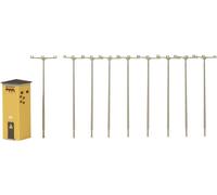 Auhagen 14489 N Peaux de transformateurs avec mâts en béton