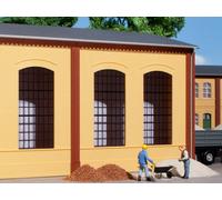Auhagen 80603 HO Murs En Brique Avec Des Fenêtres Industrielles Jaunes (2Pc)