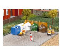 Auhagen H0 41695 Conteneur De Recyclage Avec Accessoires Neuf