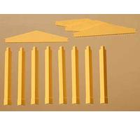Auhagen H0 Système De Blocs 80401 Pignons Et Poteaux D’Angle Jaune Neuf