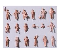 Auhagen Figurines H0 Ville et campagne — 60 passagers et équipage non peintes