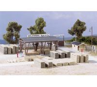 Auhagen Magasin de bois « Span & Co. » H0.