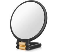 AUHLYZR Miroir grossissant 40x avec poignée, Double Face grossissement 40X/1x, Facile à Transporter, Pliable pour Le Maquillage, beauté de précision (Noir 1)