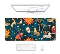 Auhoahsil Grand tapis de souris de jeu XXL, tapis de bureau pour bureau, caoutchouc épais, grande et long, bords cousus, sous-main complet pour ordinateur portable et ordinateur, 80 x 30 cm, Arrêter