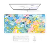 Auhoahsil Grand tapis de souris de jeu XXL, tissu micro-tissé de qualité supérieure, tapis de souris d'ordinateur antidérapant en caoutchouc pour joueur, bureau et maison, 88,9 x 38,1 cm, aquarelle