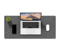 Auhoahsil Grand tapis de souris minimaliste XL 80 x 30 cm, tapis de bureau pour bureau, clavier, ordinateur portable, ordinateur, bureau, travail à domicile, jeux, gris