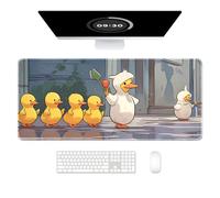 Auhoahsil Tapis de souris de jeu, taille XXL étendue pour clavier, ordinateur portable et ordinateur, 90,2 x 40,9 cm, motif canards mignons