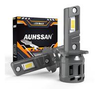 AUHSSAN Ampoule H3 LED Voiture 80W 16000LM 6500K Blanc Froid, 500% de Luminosité, LED Phare Kit Lampes Remplacement pour Halogènes, 1:1 Taille, Plug and Play, Aucun Adaptateur Requis (2 Lampes)