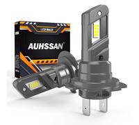 AUHSSAN Ampoule LED H7, 80W 20000LM 6500K Blanc Froid, LED H7 Voiture, 500% de Luminosité, Phare Kit Lampes Remplacement pour Halogènes, 1:1 Taille, Plug and Play, Aucun Adaptateur Requis (2 Lampes)