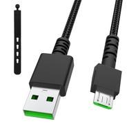 Auhsuxo Câble de charge micro USB pour souris compatible avec Razer Naga Pro 20000 DPI, Viper Ultimate, DeathAdder V2 Pro, Basilisk Ultimate Mouse 1,8 m
