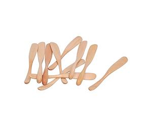 AUHX Couteau à Beurre en Bois, Lavable en Machine 16,5 cm Couteau de Table en Bois 10 pièces en Bois Naturel pour la Maison, la Cuisine, Le Pique-Nique, l'hôtel et Le Restaurant(Couleur du Bois)