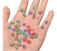 Auiremrti 200 pièces de Tortues en résine pour Artisanat, Miniatures pour Maison de poupée, Miniatures en résine, Petites Tortues pour Jardin féerique, Maison de poupée, aménagement paysager