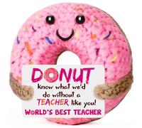 Auiremrti Cadeaux de Remerciement pour Les enseignantes pour Femmes - Amusant Donut crocheté à la Main, Cadeaux Uniques et Mignons pour la journée des Enseignants