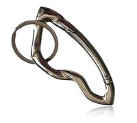 Auiremrti Cooler porte-clés carabine mignon - Porte-anneau irrégulier brun Y2K pour sacs à dos, clés, cadeaux