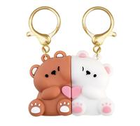 Auiremrti Ensemble Porte-Clés pour Couples, Porte-Clés Ours Magnétique, Cadeaux Personnalisés pour Femmes, Idéal pour La Saint-Valentin Et l'anniversaire