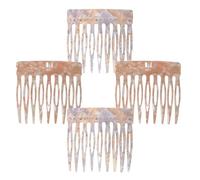 Auiremrti Haarkamm Pour L'insertion, Ensemble de Mini-pinces à Cheveux de 4 pièces, Harmonisation des Couleurs Dopamine, Peignes Latéraux Français en Acétate de Cellulose, Design Vintage, Idéal Pour