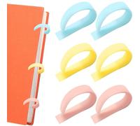 Auiremrti Lot de 6 marque-pages autocollants en silicone - Accessoire de livre coloré - Cadeaux pour les amateurs de livres, les enseignants, les étudiants, les adolescents, augmente l'intérêt de la