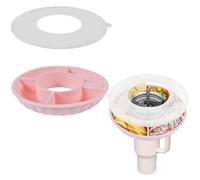 Auirshiky Bol à collation pour Stanley 40 oz,Assiette à Collation en Silicone pour Stanley Tasse,Coupe à Goûter pour Stanley Cup Accessoires,Réutilisable,avec Couvercle et Paille,4 Compartiments,Rose