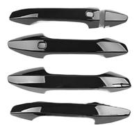 Auitoer Garniture de couvercle de poignée de porte extérie Poignée de porte extérieure gauche en fibre carbone, style noir brillant, pour Kia pour Sportage NQ5 2022 2023