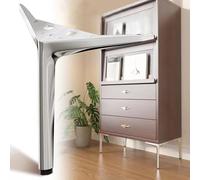 AUJLKJOUV 4 Pièces Triangulaires Support Pieds de Remplacement d'armoire Meubles en Métal Jambes pour TV,Armoires de Salle de Bain Tables Basses (20CM)