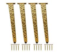 AUJLKJOUV Lot de 4 Pieds Canapé de Métal,Jambe de Table,pour Salon,Chambre,Rangement,Bureau,Meuble TV Banc Buffet Bas