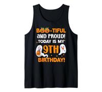Aujourd'hui C'est Mon neuvième Anniversaire ! Fantôme Mignon d'anniversaire, Halloween Débardeur