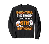 Aujourd'hui C'est Mon sixième Anniversaire ! Fantôme Mignon d'anniversaire, Halloween Sweatshirt