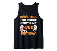 Aujourd'hui, C'est Mon Trente-deuxième Anniversaire ! Fantôme, Anniversaire, Halloween Débardeur