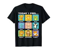 Aujourd'hui, Je me Sens... Animaux Amusants, boîtes émotionnelles, émotions, Enfants T-Shirt