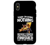 Aujourd'hui, Je ne Fais Rien Parce Que J'Ai commencé à Le Faire Hier Coque pour iPhone X/XS